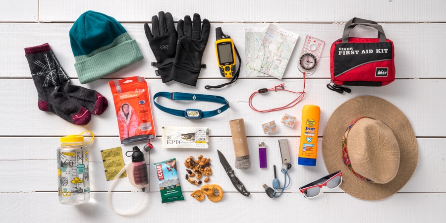 camping packing list for Scandinavia gear on the ground