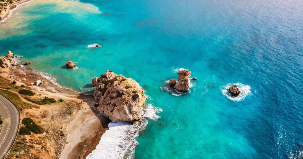 Sightseeing in Paphos and the western coast of Cyprus with sea views and historic landmarks