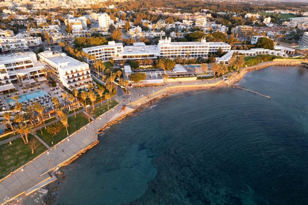 Sightseeing in Paphos and the western coast of Cyprus with sea views and historic landmarks
