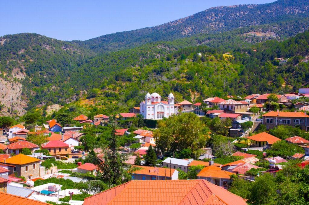 Troodos mountain village in Cyprus