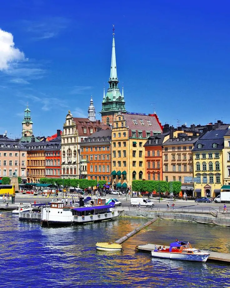 Boat tour in Stockholm archipelago with scenic waterfront views and historic buildings