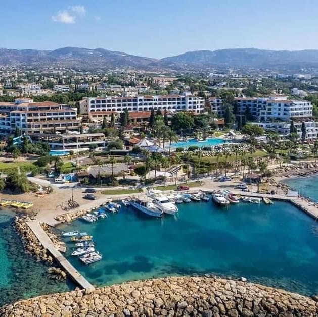 Coral Bay beach near Paphos with golden sand