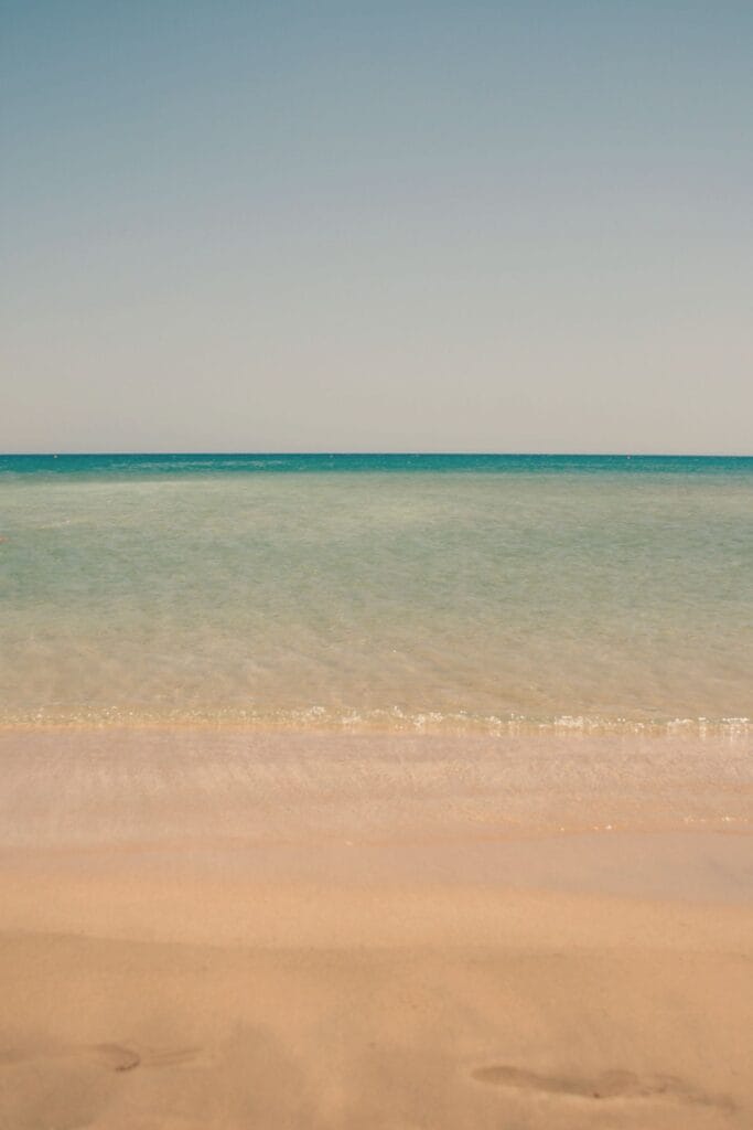 Long sandy shoreline at Lady's Mile Beach in Limassol