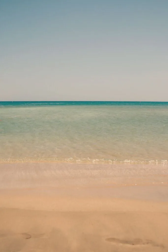 Long sandy shoreline at Lady's Mile Beach in Limassol