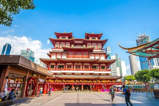 Chinatown street with shophouses in Singapore