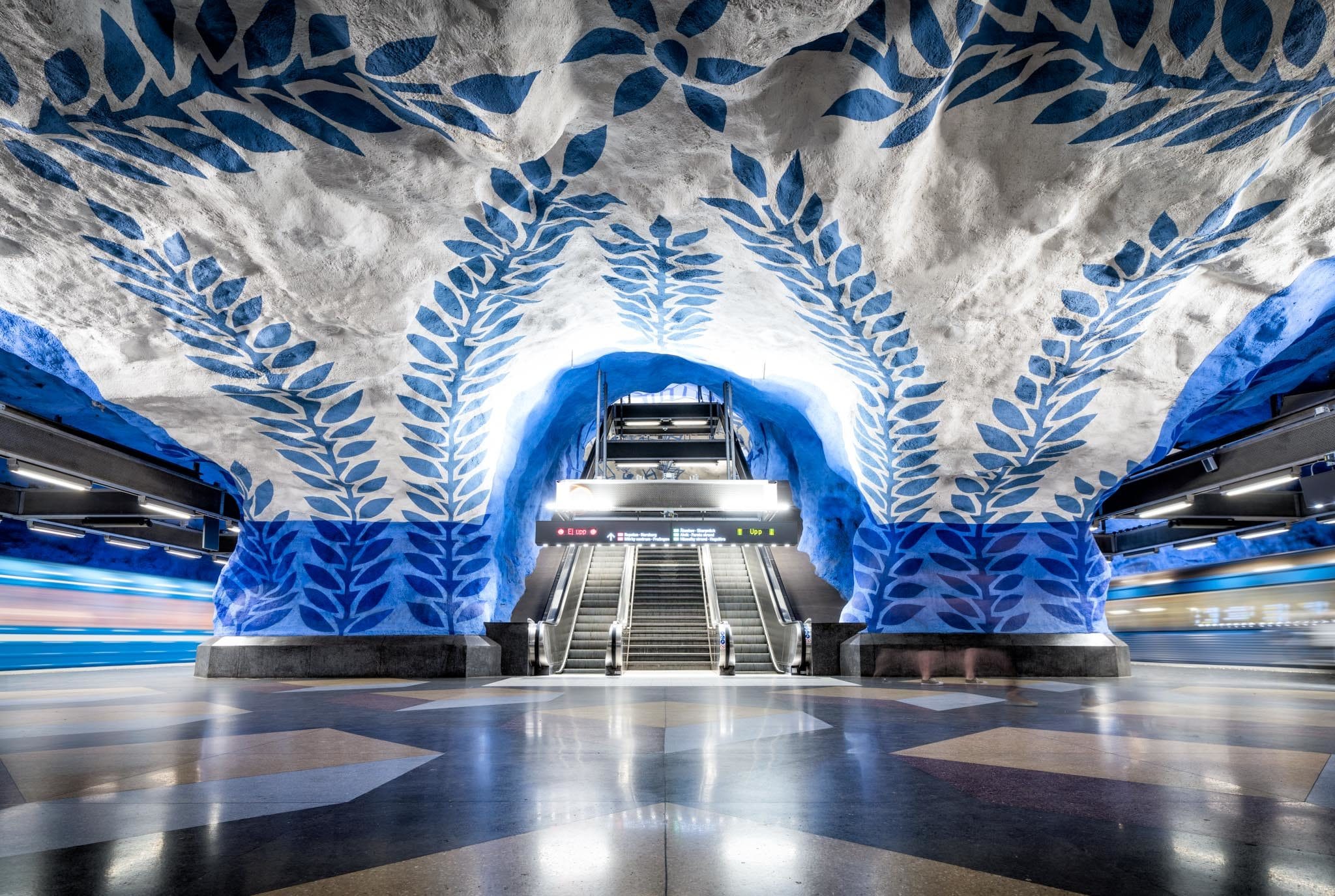 Stockholm metro station art during a Stockholm 3 day itinerary