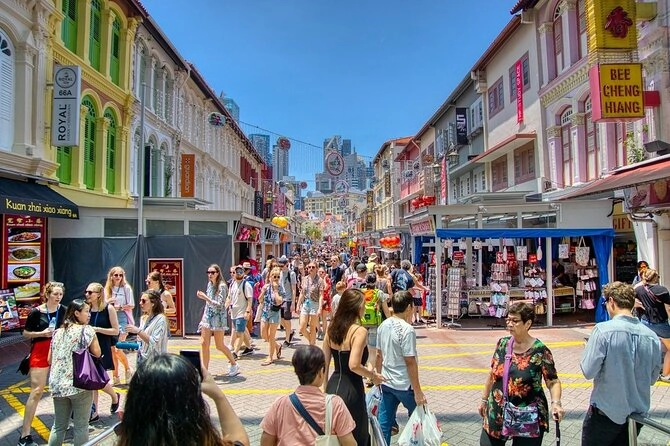 Colorful street in Little India Singapore